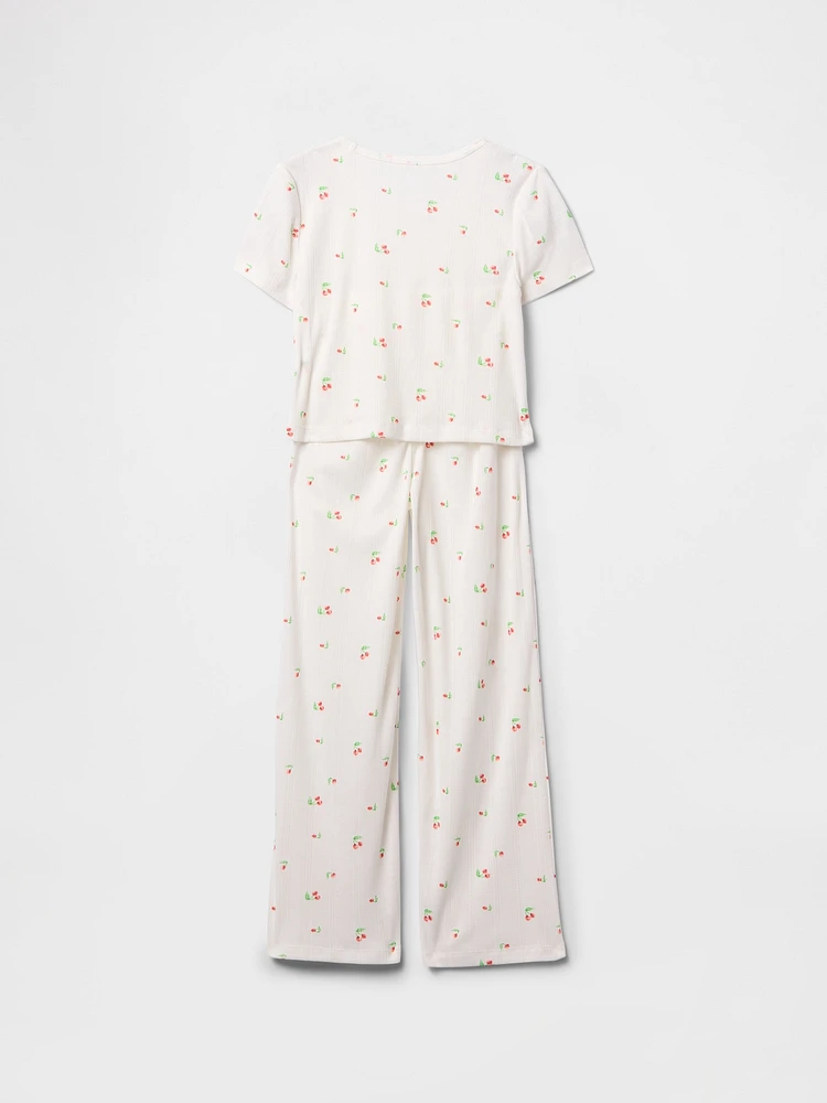 Kids Recycled Pointelle PJ Set