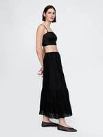 Easy Tiered Eyelet Maxi Skirt