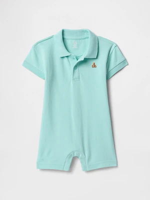 Baby Pique Polo Shirt Shorty One-Piece