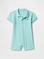 Baby Pique Polo Shirt Shorty One-Piece