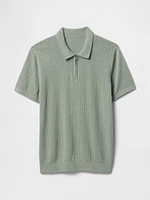 Crochet Polo Shirt