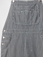 Denim Stripe Loose Overalls