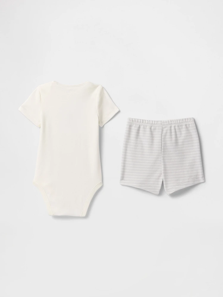 Baby Supima® Bear Bodysuit Outfit Set
