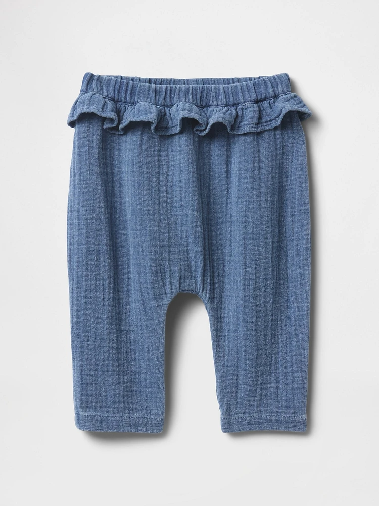 Baby Crinkle Gauze Ruffle Pants