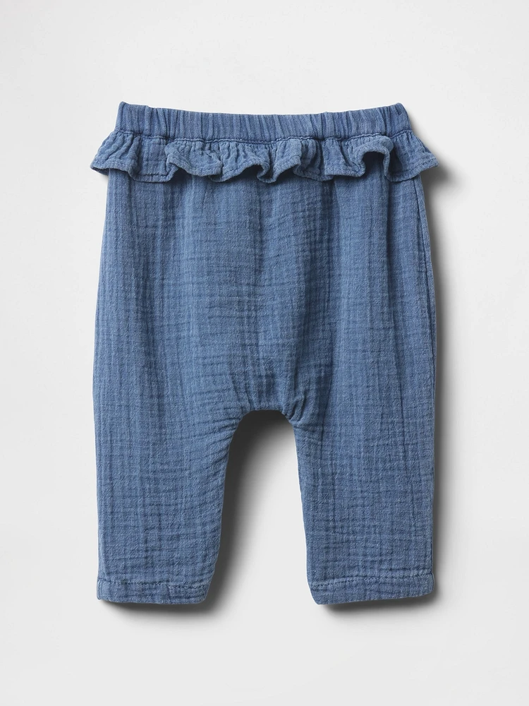 Baby Crinkle Gauze Ruffle Pants