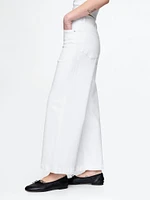 High Rise Stride Wide-Leg Ankle Jeans