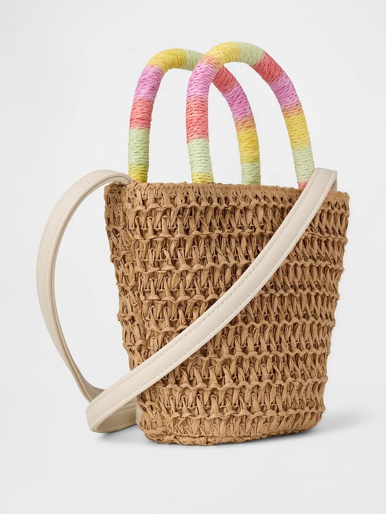 Kids Straw Tote Bag