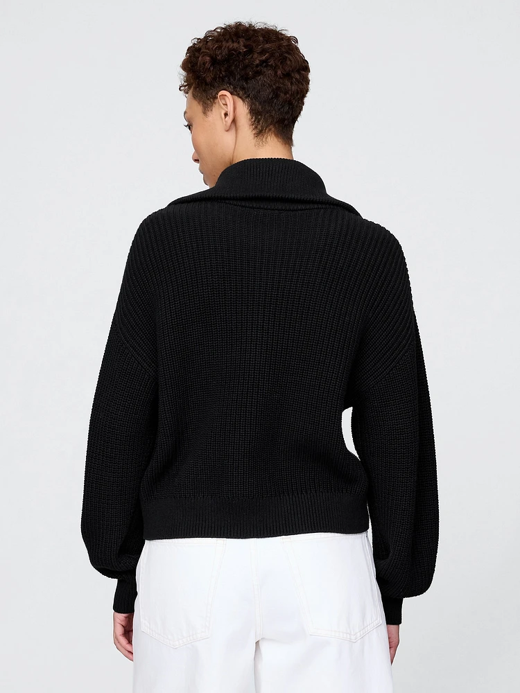 100% Cotton Half-Zip Pullover Sweater