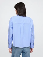 Organic Cotton Oxford Cropped Big Shirt