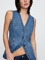 Longline Denim Vest