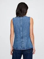 Longline Denim Vest