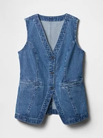 Longline Denim Vest