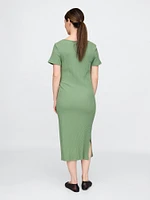 Maternity Rib Midi Dress