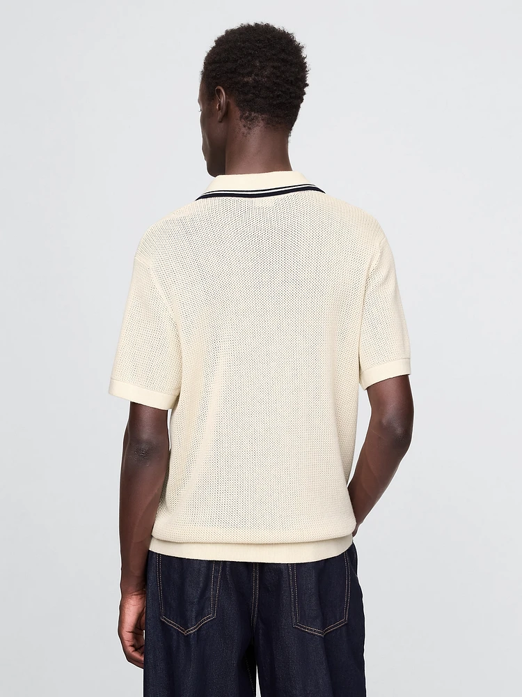 Johnny-Collar Sweater