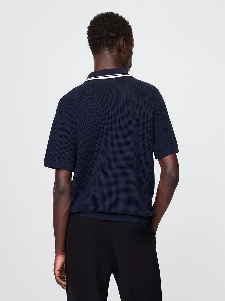 Johnny-Collar Sweater