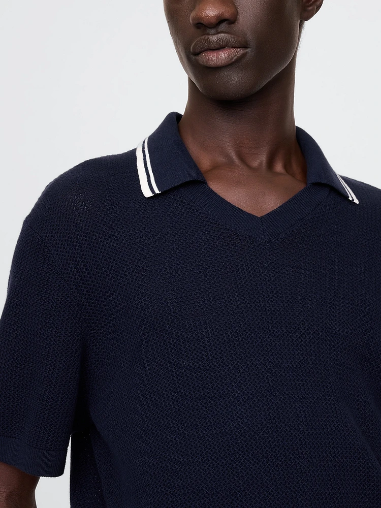 Johnny-Collar Sweater