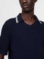 Johnny-Collar Sweater
