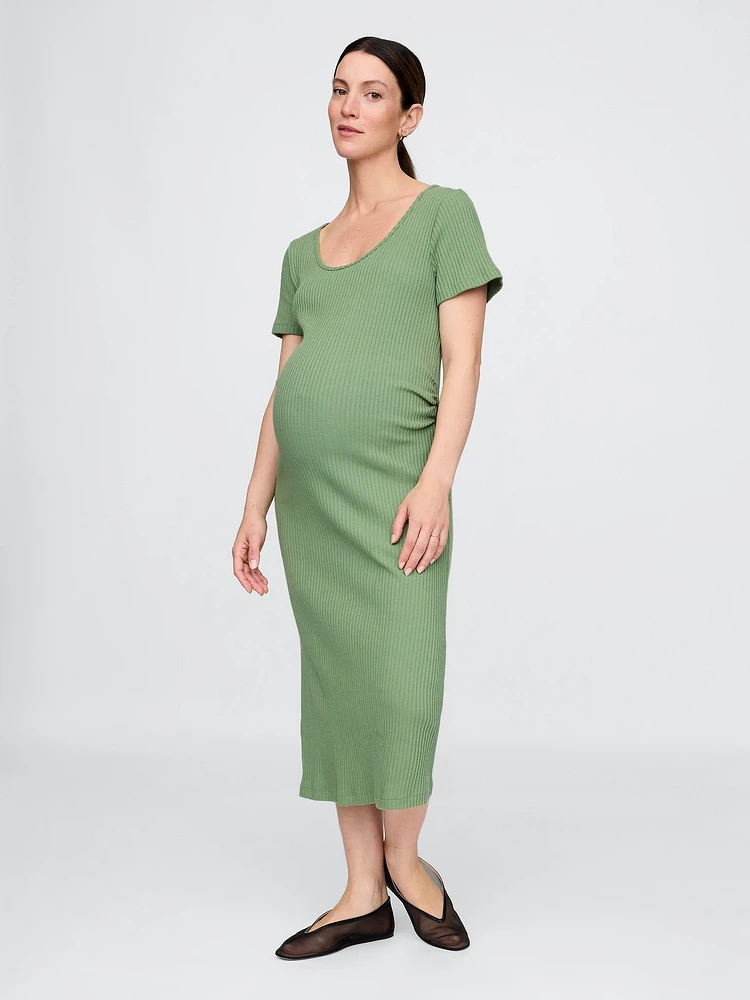 Maternity Rib Midi Dress