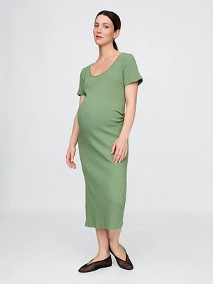 Maternity Rib Midi Dress