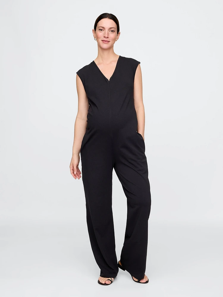 Maternity V-Neck Jumpsuit