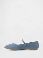 Denim Mary Jane Flats