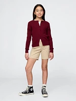 Kids Organic Cotton Uniform Cardigan