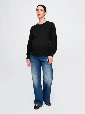 Maternity Lightweight CashSoft Pointelle Sweater