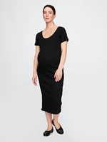 Maternity Rib Midi Dress