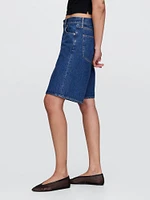 11" Mid Rise Longline Denim Shorts