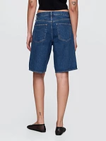11" Mid Rise Longline Denim Shorts