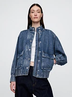 UltraSoft Denim Bomber Jacket