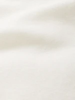 Linen-Blend Scalloped Midi Dress