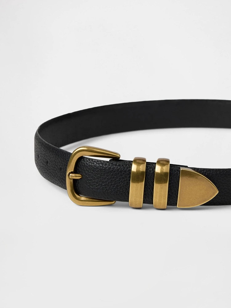 Vegan Leather Pebble Belt