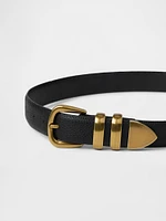 Vegan Leather Pebble Belt