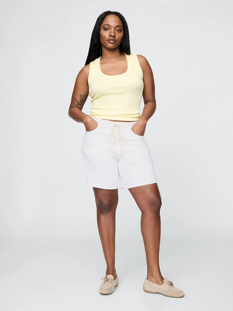 8" Mid Rise '90s Loose Denim Bermuda Shorts