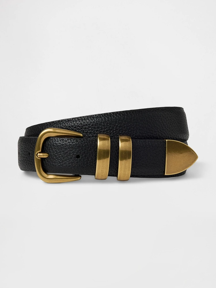 Vegan Leather Pebble Belt