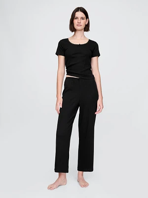 Pointelle Cropped PJ Pants