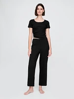 Pointelle Cropped PJ Pants