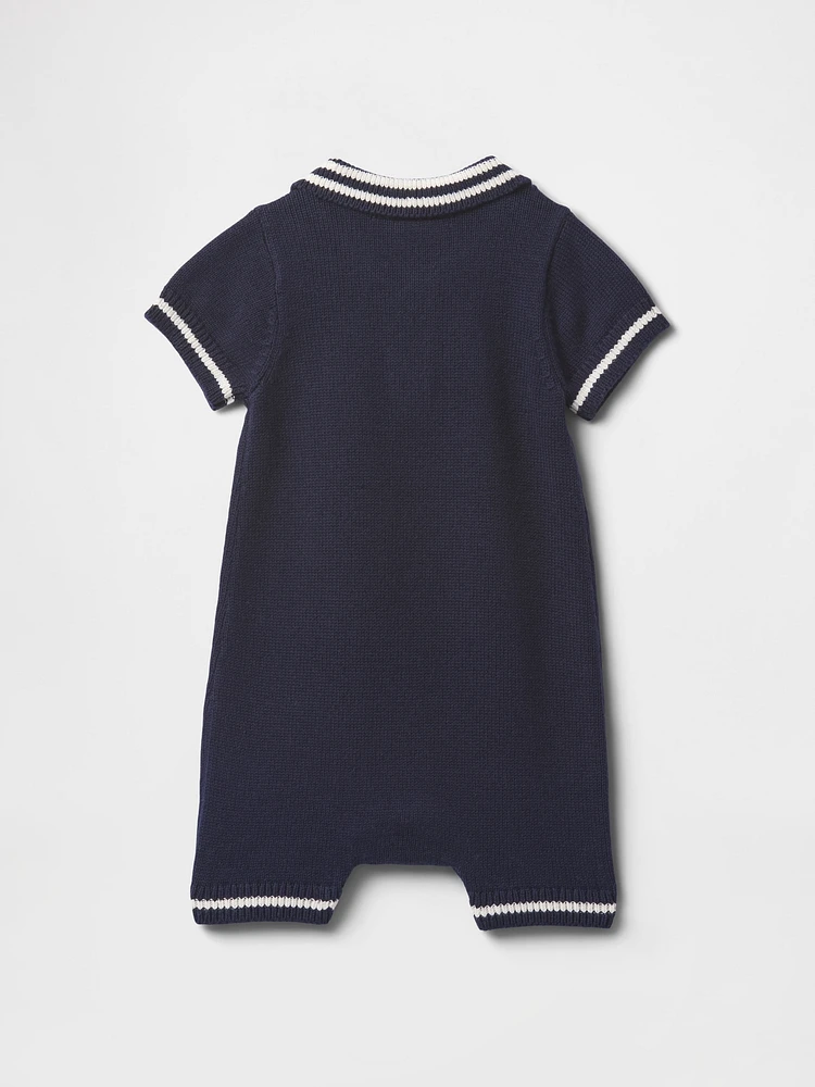 Baby Polo Shirt Sweater Shorty One-Piece