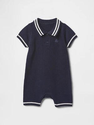Baby Polo Shirt Sweater Shorty One-Piece