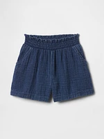 Baby & Toddler Crinkle Gauze Denim Pull-On Shorts