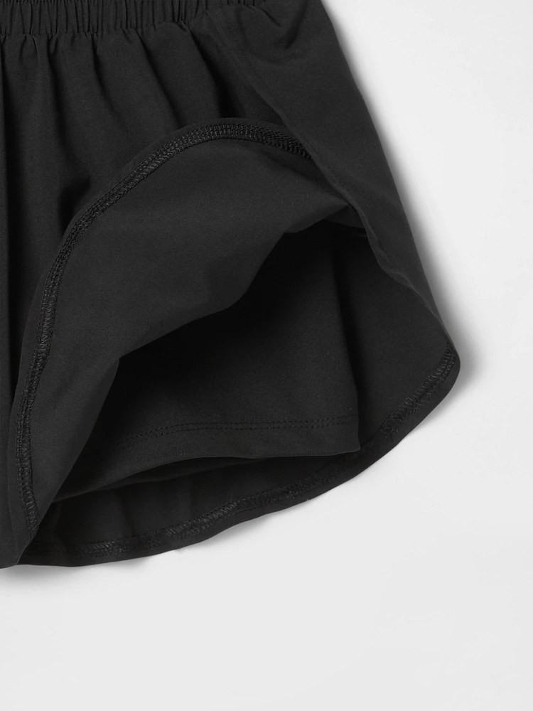 Kids Recycled Butterfly-Hem Run Shorts