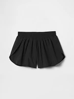 Kids Recycled Butterfly-Hem Run Shorts
