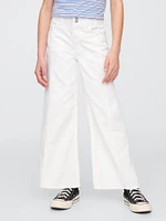Kids High Rise Stride Wide-Leg Ankle Jeans