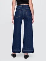 High Stride Wide-Leg Ankle Jeans