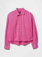 UltraSoft Denim Crop Big Shirt