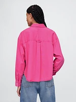 UltraSoft Denim Crop Big Shirt