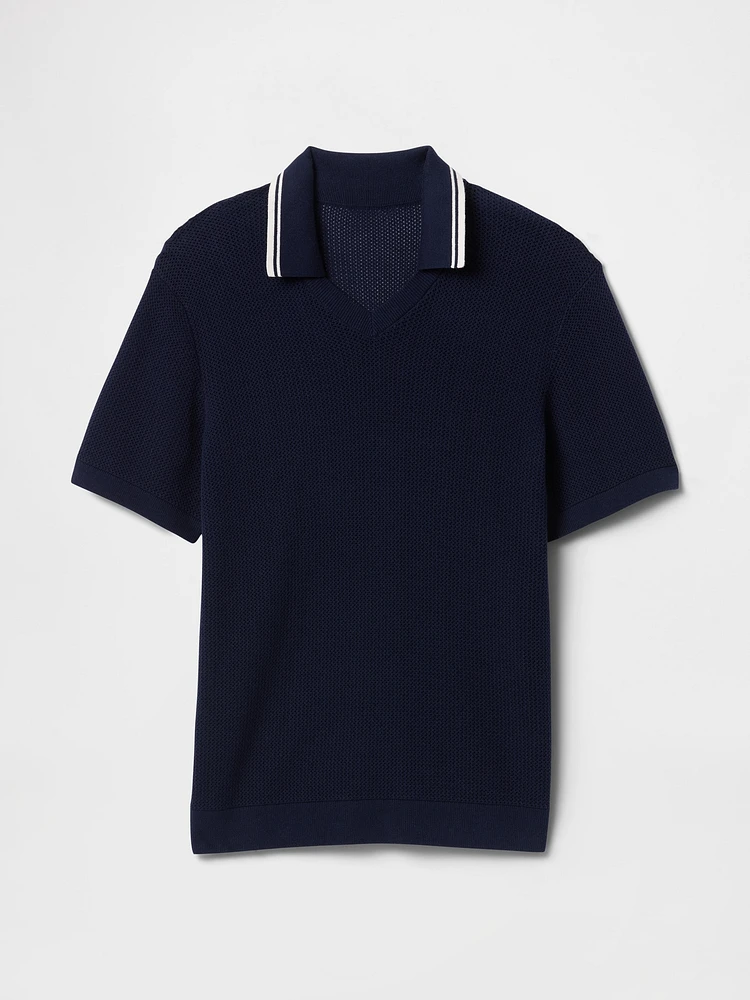 Johnny-Collar Sweater