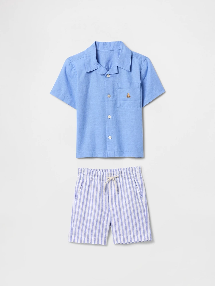 Baby & Toddler Linen-Cotton Cabana Set