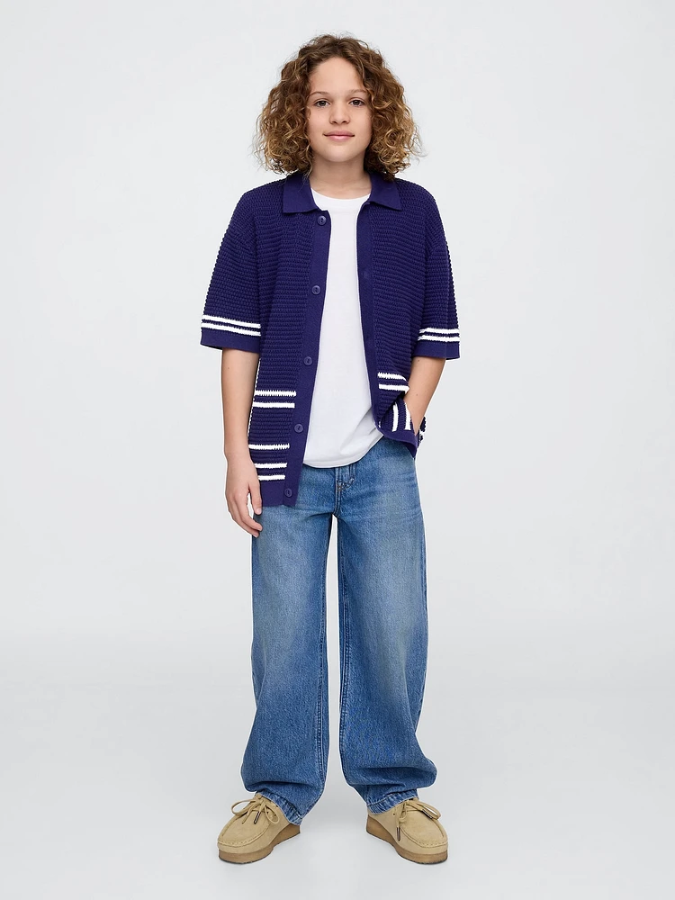 Kids Relaxed Crochet Shirt